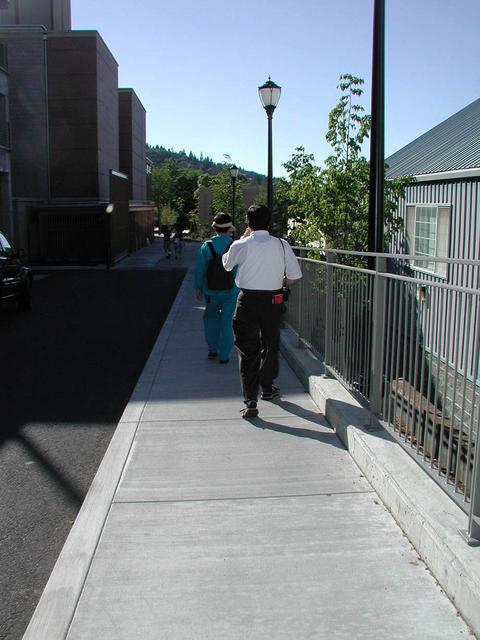 Mom and Dad marching off to conquer downtown Ashland